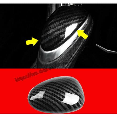 For Cadillac SRX 2010-2015 Carbon fiber Inner Gear Lever Shift Knob Cover Trim
