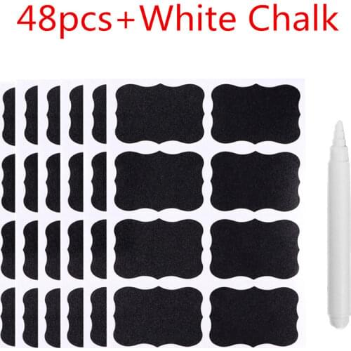 Blackboard Stickers Waterproof Chalkboard Kitchen Spice Label Sticker Home Jars Bottles Tags Blackboard Labels White Marker