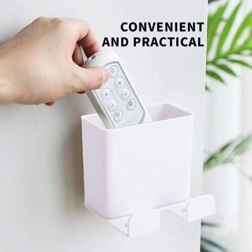 Wall Mounted Organizer Remote Control Storage Rack Air Conditioner Phone Wall Holder Storage Box Multifunction Holder Stand