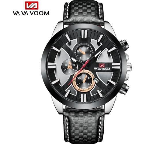 VAVA VOOM Top Brand Luxury Mens Watches Sports Wristwatch 3ATM Waterproof Quartz Watch Men Clock Man relogio masculino