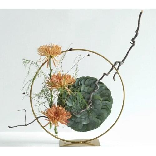 New Wrought Iron Double Circle Portable Wreath Christmas Wedding Arrangement Home Decoration White Wreath Large Wedding Hoop