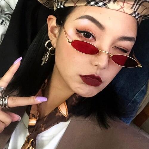 Cat Eye Metal Ladies Glasses Retro Fashion Men Sunglasses Brand Mini Frame 2020 Oculos De Sol Unisex