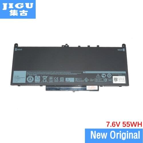 JIGU 0MC34Y 0F1KTM 1W2Y2 F1KTM J60J5 Original Laptop Battery For Dell For Latitude14 E7470 7.6V 55WH