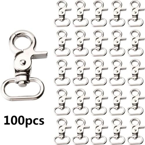 PARETO 100Pcs 44mm Swivel Trigger Clips Snap Hooks Lobster Clasp for Keychain Bag DIY Craft Key Buckle