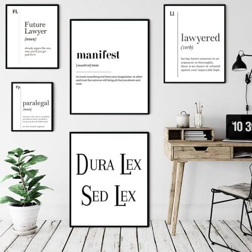 Attorney Lady Justice Law Patent Posters and Prints Scales Of Justice Lawyer Gift Art Canvas Painting Lawyer Office Wall Decor