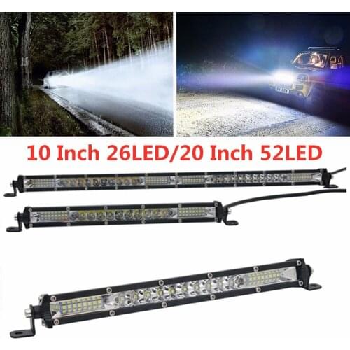 10 Inch 20 Inch 26LED 130W/ 52LED 260W LED Light Bar Combo Beam LED Work Light For Truck SUV ATV 4X4 Off Road LED Fog Light