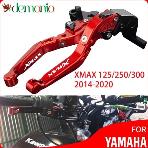 LOGO XMAX Motorcycle Parking Levers For Yamaha X-MAX 125 250 300 2014 - 2021 handle clutch brake lever with parking lock