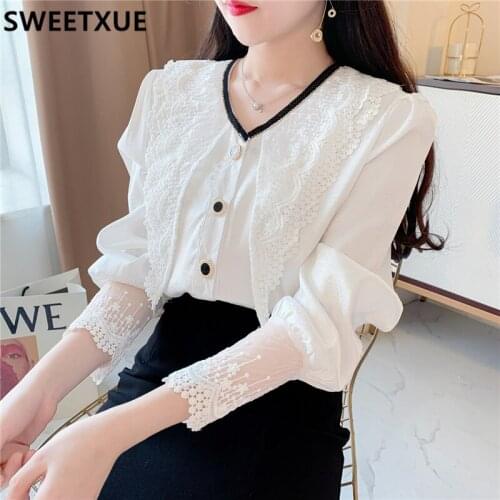 SWEETXUE Collar Blouses