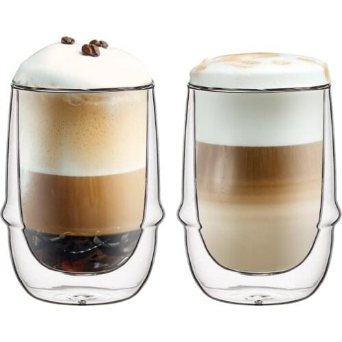 Heat-resistant Drinking Glass Double gentian glass Mug Transparent Coffee Tea Whiskey Cocktail Vodka Beer Glass Cup Drinkware