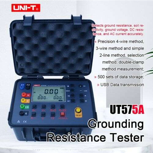 UNI-T UT575A Double Clamp Grounding Resistance Tester ground resistance/soil resistivity meter 0.01MOhm~30KOhm