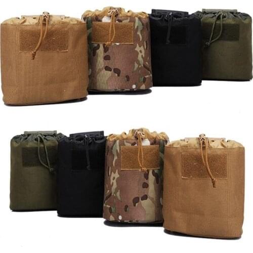 Military Foldable Dump Pouch Tactical Ammo Molle Drop Bags Nylon Recovery Magazine Pack Utility Outdoor Waist Case