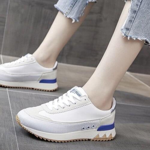 Women Sneakers Flat High Quality Running Shoes Lace Up Vulcanized Shoes Chunky Thick Bottom Breathable Female Shoes 2021