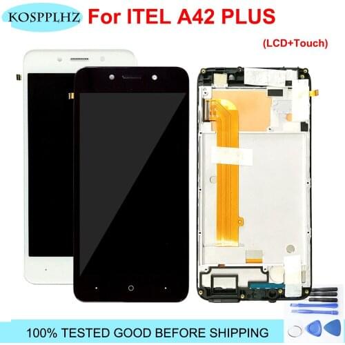 For Itel A42 Plus LCD Display +100% New Digitizer Screen Glass Panel Touch Screen Assembly with frame Itel A42Plus +Tools + glue