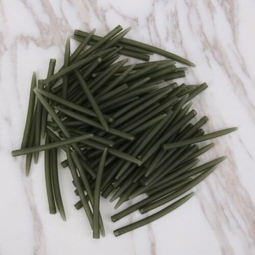 20/50/100PCS Carp Fishing Terminal Anti Tangle Sleeves Connect with Fishing Hook Rubber Tip Tube Positioner Fishing Tackles
