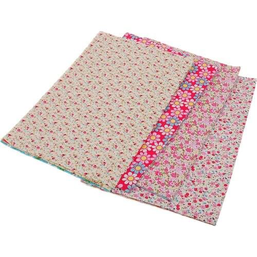 30Pcs Cotton Fabric Squares Quilting Sewing Floral Precut Fabric Square Sheets for Craft Patchwork, 30 x 20cm