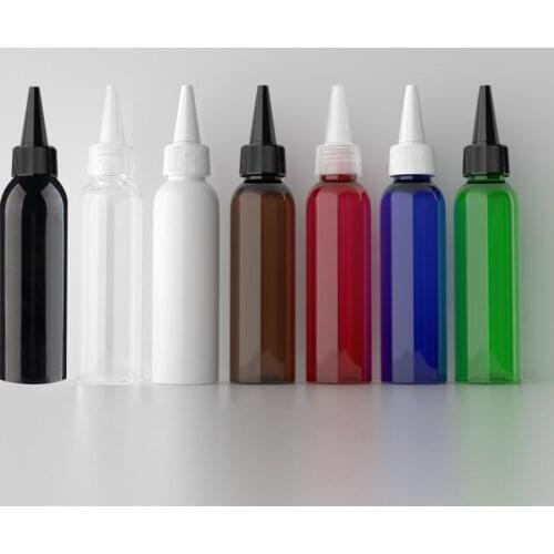 50pcs 120ml empty clear cosmetic lotion plastic bottles with twist top cap,E liquid packaging containers