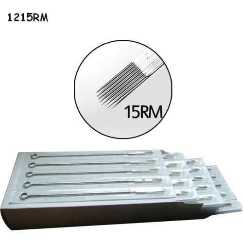 50PCS 15RM Pre-Made Disposable Sterilized Tattoo Needles Round Magnum Needles Stainless Steel For tattoo grips tattoo tips