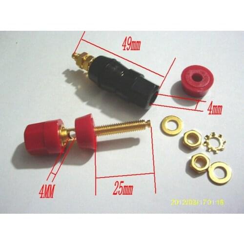 50PCS Gold plated audio speaker binding post for 4mm Banana plug New