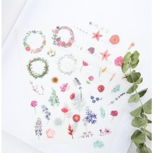 6 pcs/pack Watercolor World Decorative Stickers Adhesive Stickers DIY Decoration Diary Stationery Stickers Children Gift