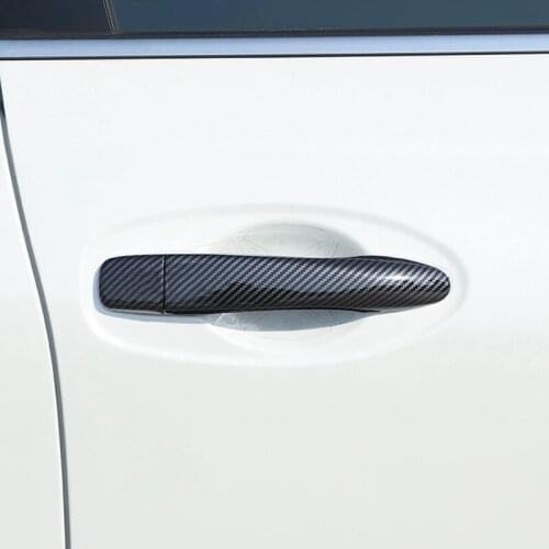 AU05 -for Nissan Navara NP300 D23 2015 2016 2017 2018 2019 Carbon Fiber Chrome Car Door Handle Bowl Cover Trim