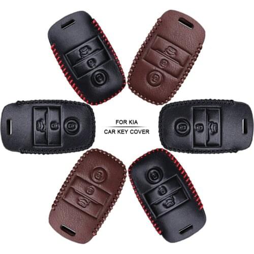 Car Accessories Key Cover Case For KIA Sportage K2 K3 K4 K5 Optima Cerato 3 Picanto Hand-woven Smoky Grey Metal Keyring Keychain