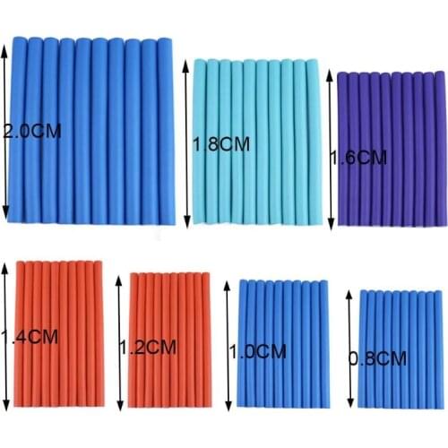 10pcs Hair Curling Curler Magic Air Hair Rollers Soft Foam Bendy Twist Magic Flexi Rods Styling Hair Sticks Tool Random color