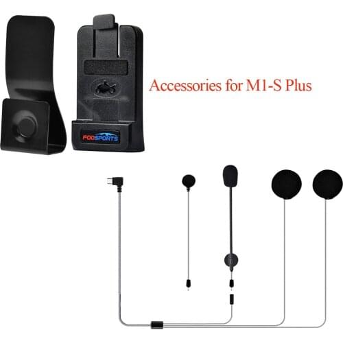 Fodsports Motorcycle Bluetooth Helmet Headset Intercom Accessories for M1-S Plus Earpiece Earphone with Microphone Clip M1S Plus