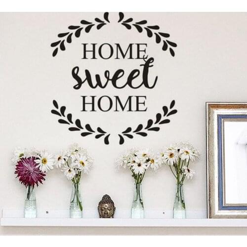 Decorative Wall Sticker For Home Rustic Design Wall Poster Welcome Logo Mural Home Sweet Home Saying Wall Decal AZ105