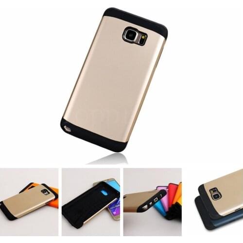Dual Layer Anti-knock SLIM ARMOR Case For Samsung GALAXY Note 5 5.7" cell phone protective silicone cover for SM-N9200 + 1X Film