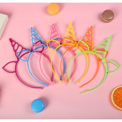 2pc Children hair accessories cute unicorn headband Christmas birthday stage dress up headwear performance headband DIY jewelry