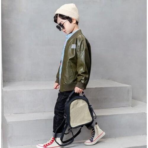 Hot-selling Casual Boys Clothing Set Toddler Kids Baby Boys Faux leather coat+shirts+jeans 3pcs Spring Autumn 2-6years Boys set