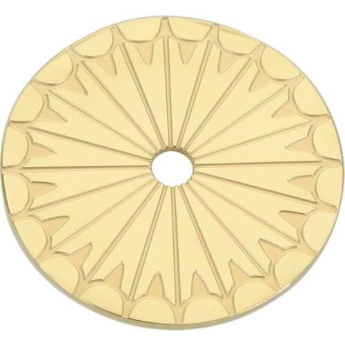 Miasol 2 Pcs 25mm Gold Color Plating 316L Stainless Steel Stripe Round Charms Pendants Pendulum For Diy Jewelry Making