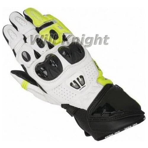 Mens Motorcycle Genuine Leather PRO Long Riding Gloves Moto GP Racing Full Finger Protective Gloves