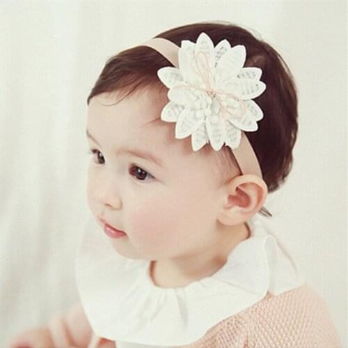 New baby Headband Chiffon Flowers Boutique DIY Flower Girls Headbands Elastic hair band headwear Children Hair Accessories