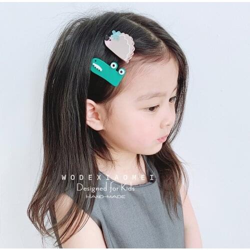 New Cartoon Animal Colours Hair Clip Barrettes Girl Woman Hairgrips Cute Bear Alligators Fox Hairpins Kids Hair Accessories Gift