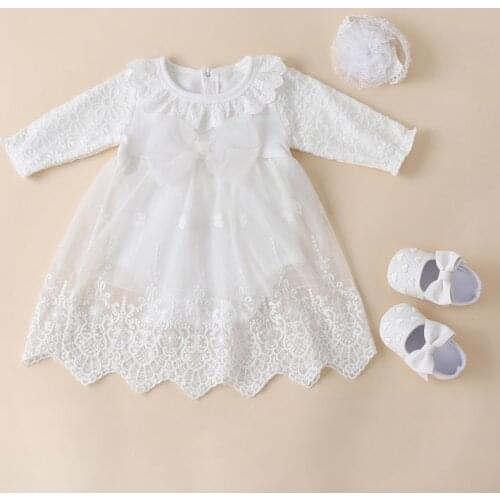 Newborn baby girl clothes outfit gauze dress for toddler girls baby clothing princess birthday party lace dresses Spring autumn