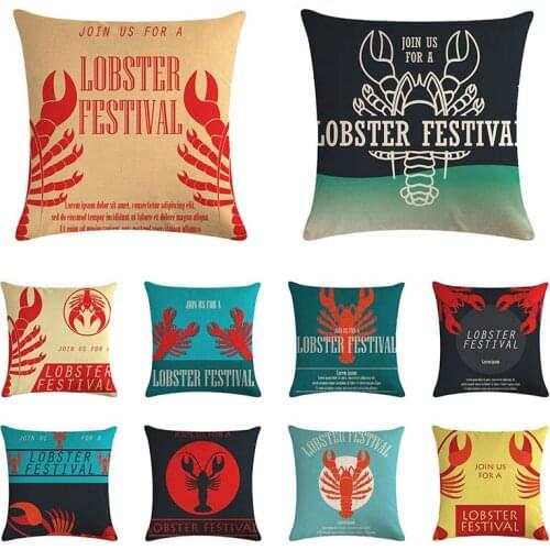 Personalized lobster cushion cover friends TV program provides Pillowcase for lovers car chair decoration pillow cover 45x45cm