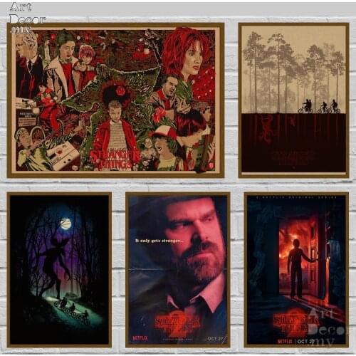 Stranger Things Season 2 Retro Kraft Paper Movie Poster For Home Art Decoration Posters