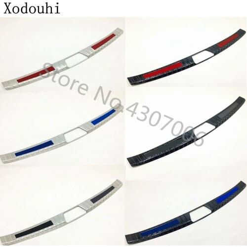 Car Styling Inner Inside Rear Bumper Trim Stainless Steel Scuff Sill Trunk Plate Pedal 1pcs For Subaru Forester 2018 2019 2020