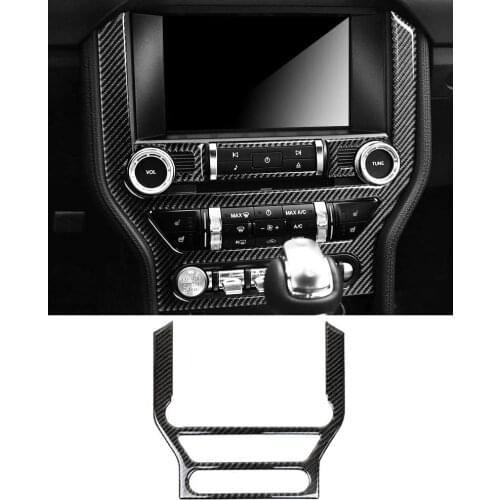 Carbon Fiber Car Styling Sticker Decals Central Control Panel Interior Accessories For Ford Mustang 2015-2020 Red Black