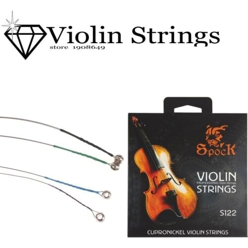 Spock S122 Nickel Silver Violin Strings fit for 3/4 4/4 Violin Stainless Steel Core Nickel Silver Wound