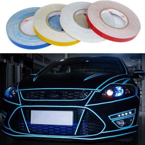 Car reflective Sticker/tape Decoration Stripe 1cmx45m Reflective Luminous Strip for for BMW volkswagen VW golf 4 Opel astra