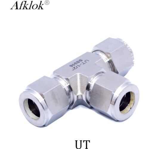 High pressure 3 way 3mm 4mm 6mm 8mm 10mm 12mm Tee Union stainless steel pipe and fitting