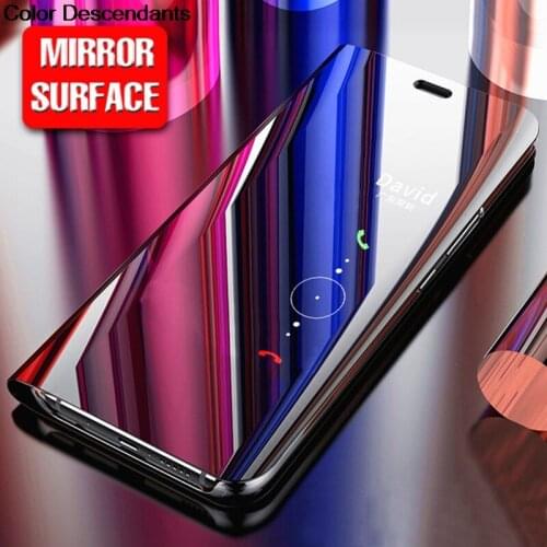 For huawei nova 5t case smart mirror view case for huawei nova5t stand phone cover on huwei nova 5 t yal-l41 shockproof coque