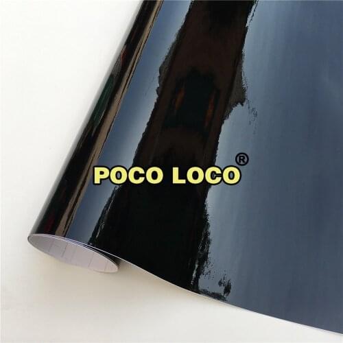 Motorcycle Decal Wrap Vinyl Adhesive Super Glossy Piano Black Film With Air Bubble Release Car Roof Hood Sticker