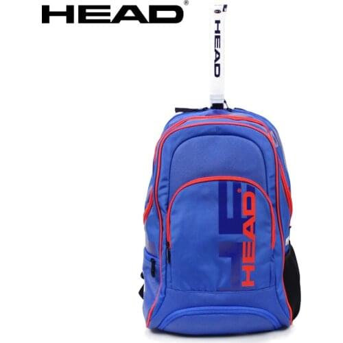 Portable HEAD Tennis Backpack 1-2 Piece Tenis Squash Racket Bag Waterproof Men Women Training Sports Shoulder Bag Shoe Warehouse