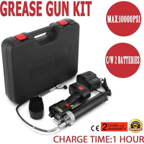 18V Cordless Grease Gun 450G Cartridges 10000PSI Battery C/W