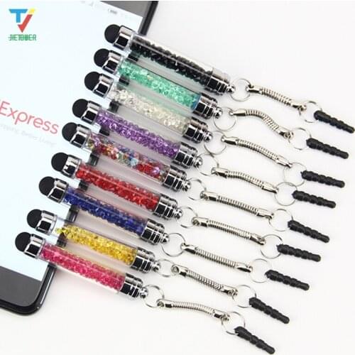 3000pcs/lot Luxury Diamond Crystal Touch Screen Capacitive Stylus Ball Bling Pen Pens For Cellphone iphone PC Tablet iPad cheap