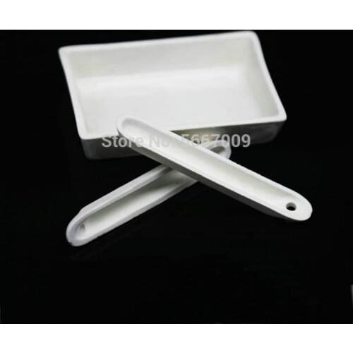 5pcs 10pcs Lab Ceramic Crucible Cupel Boat Sample Holder Combustion Boat for Tube Muffle Furnaces