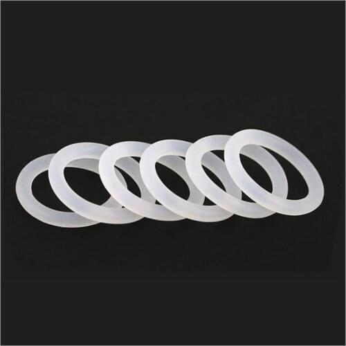 50 pcs clear Silicone Mam Adapter O Ring Pacifier Dummy Ring baby Food Grade